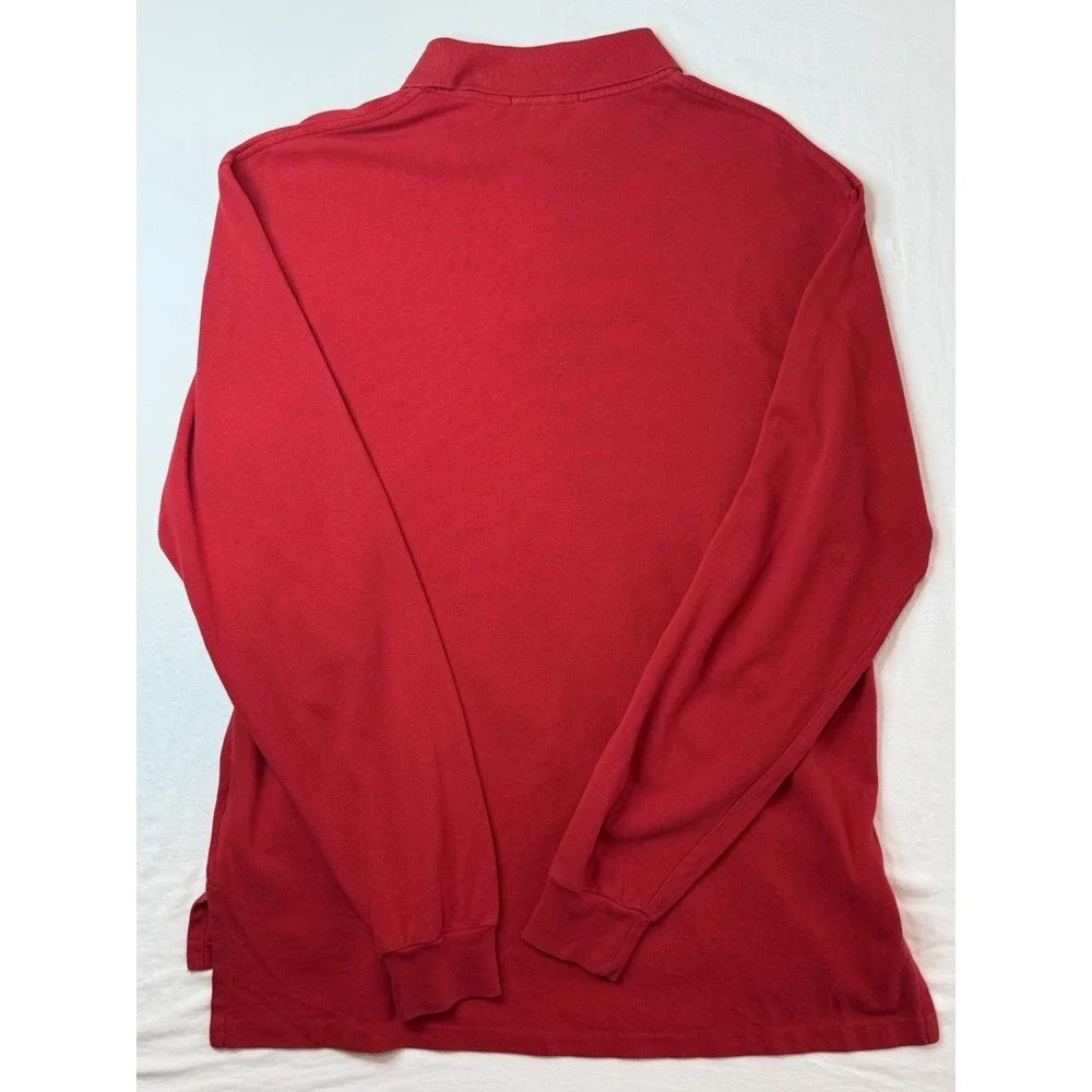 Polo Ralph Lauren Men's LT Big & Tall Red Long Sleeve Polo Cotton Pony